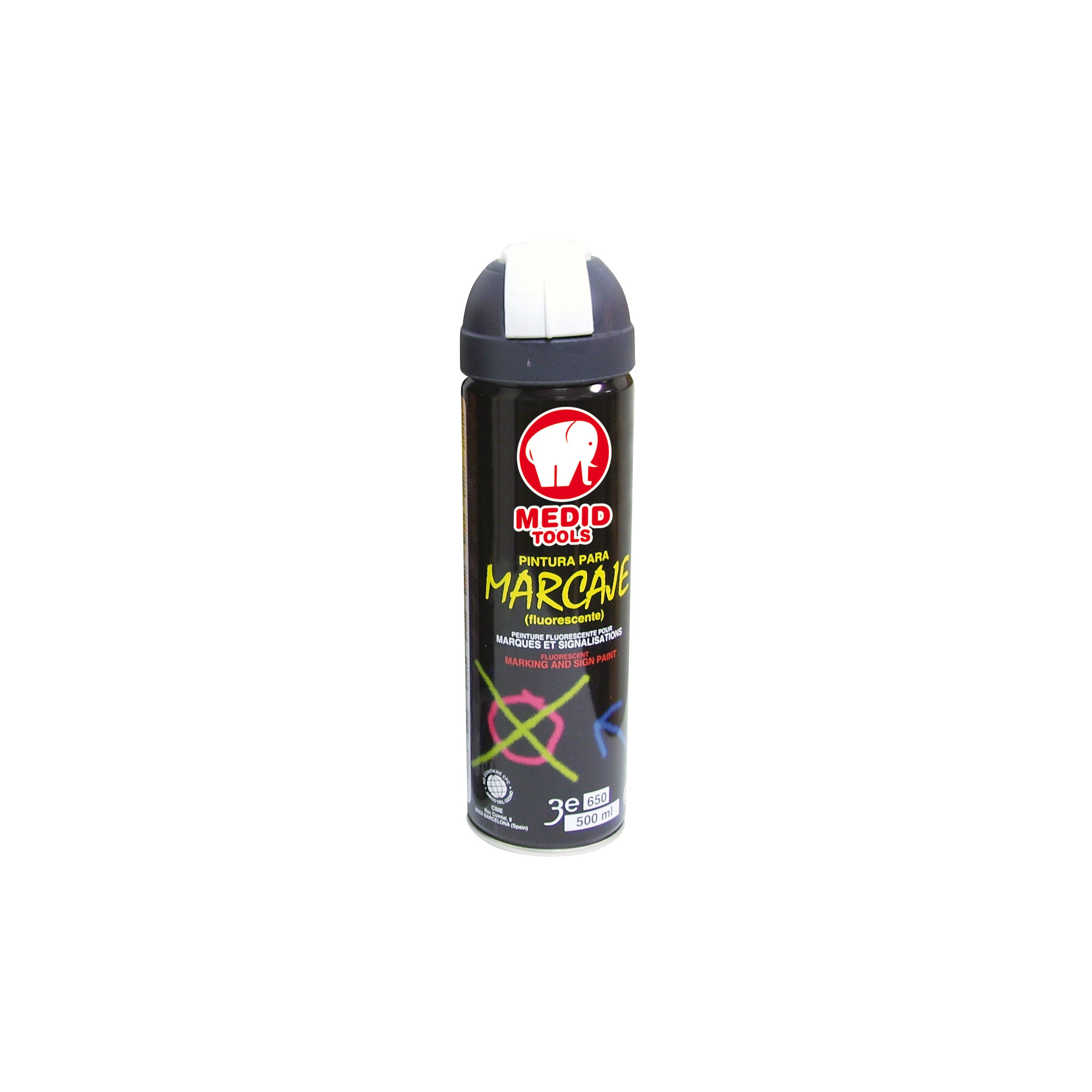Spray de pintura fluorescente