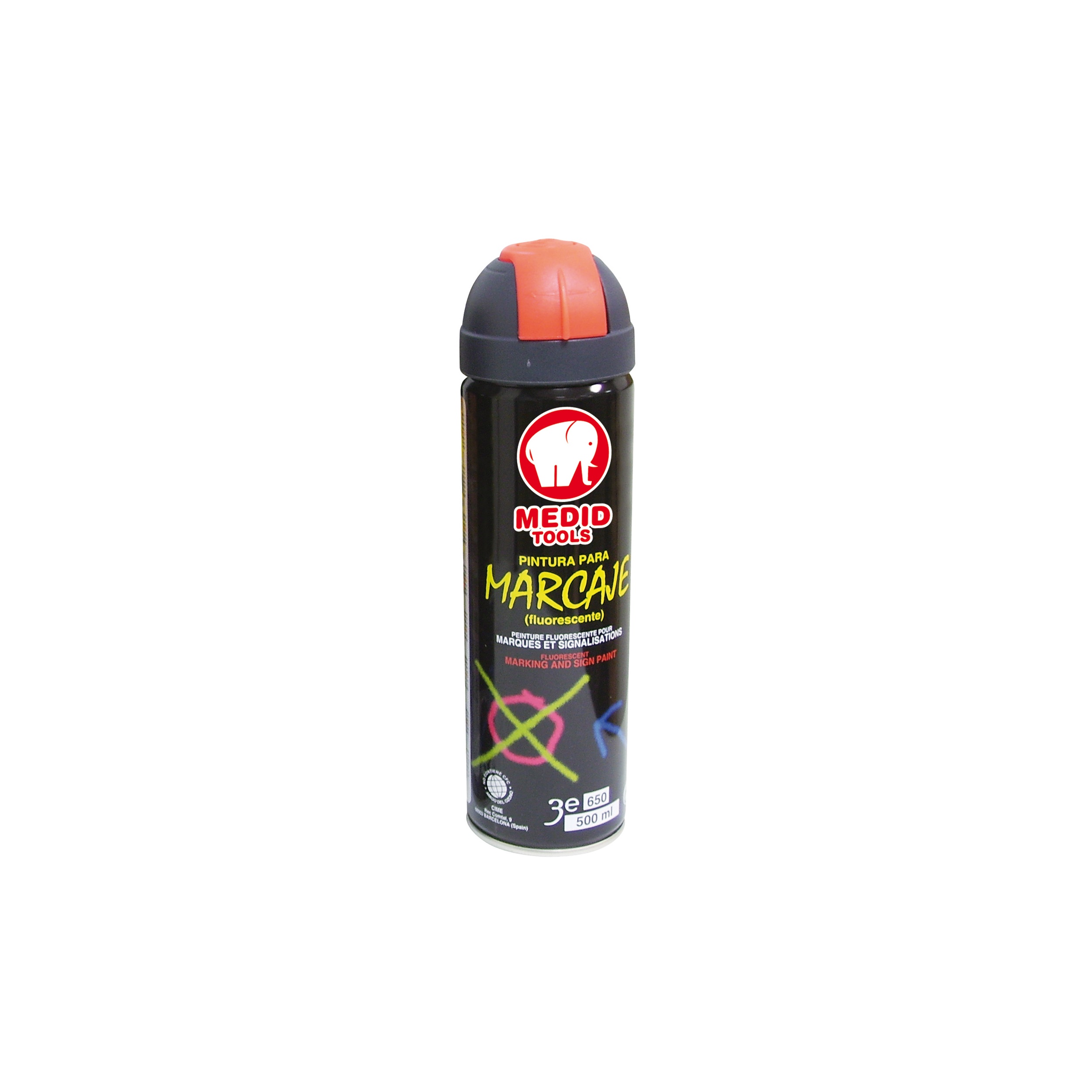 Spray de pintura fluorescente